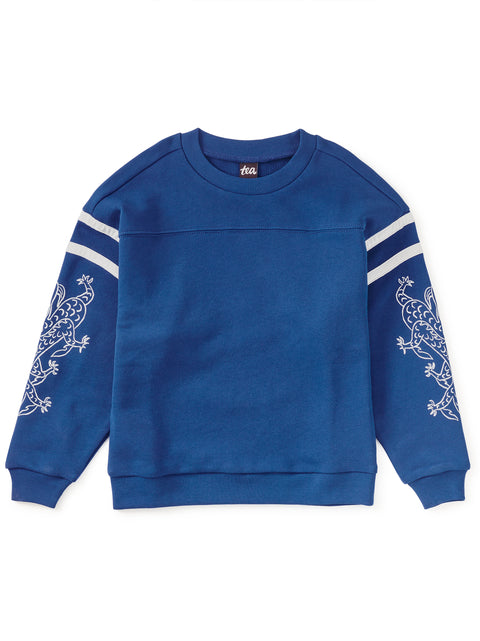 Sporty Popover - Dragon Sleeve Galactic Blue