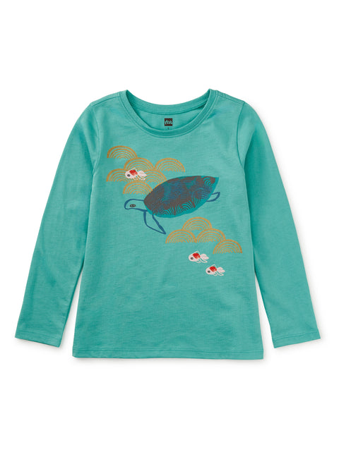 Graphic Tee Long Sleeve - Metallic Minwhah Turtle