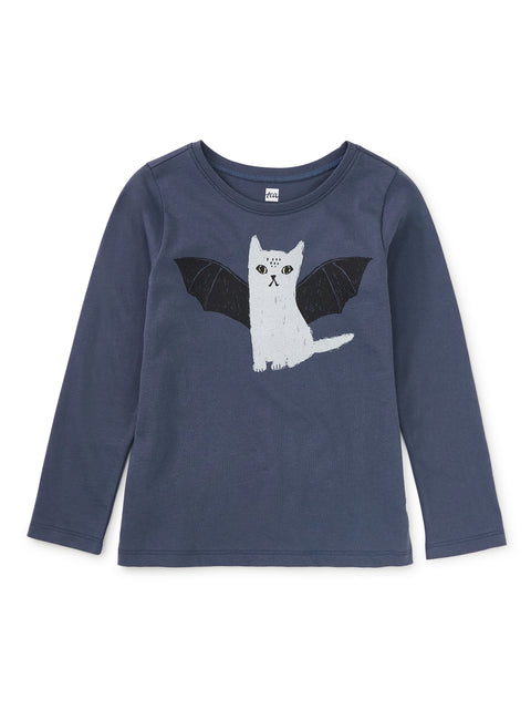 Long Sleeve Graphic Tee - Cat Bat