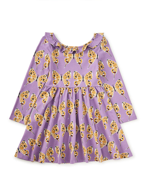 Ruffle Collar Ballet Dress - Dragon Swallowtail Butterfly