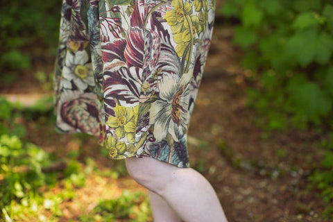 Artist Dress Tunic - Love Grows Wild with Pockets, Bees & Floral