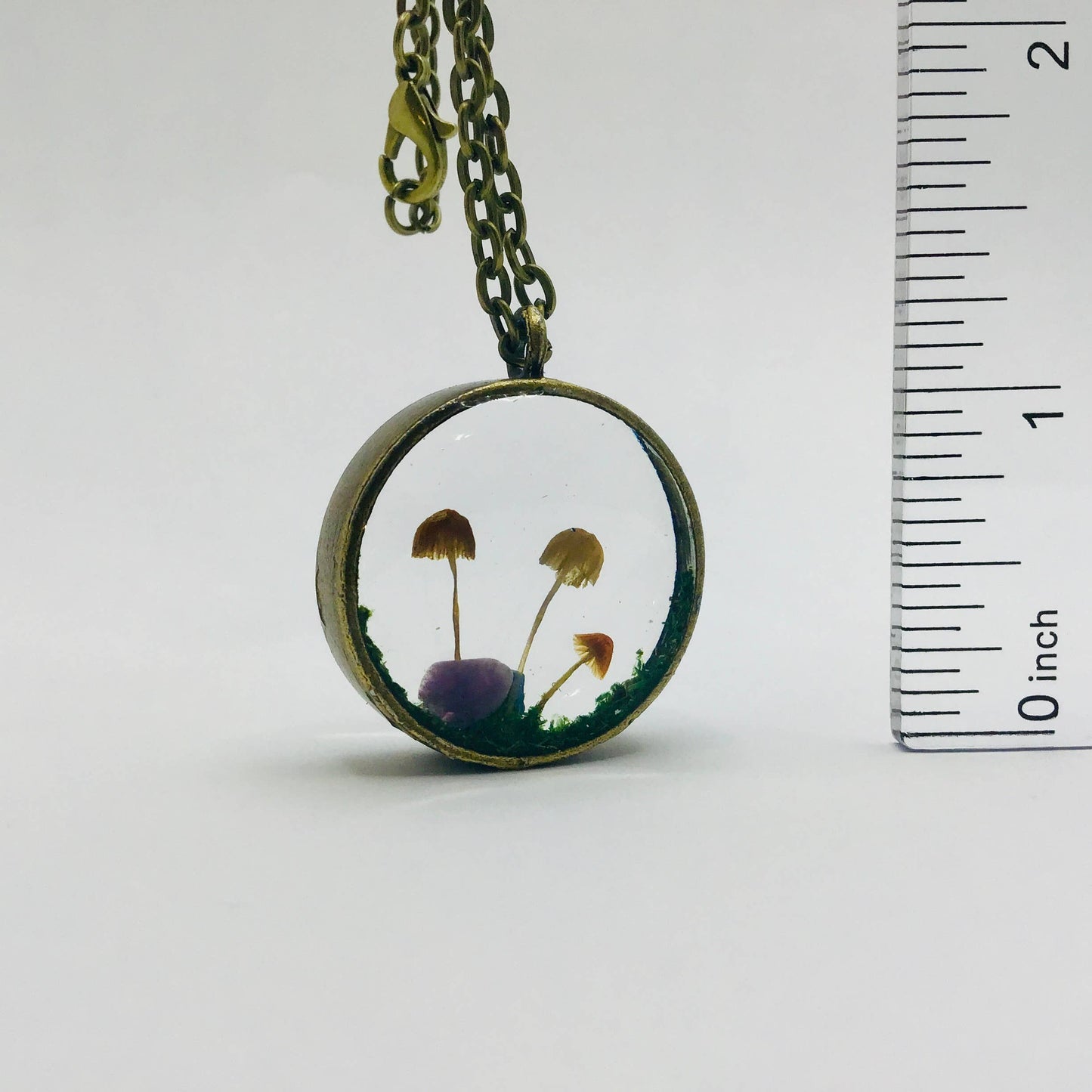 Curiosity Charm Necklace - Real Mushroom Bronze # 4181