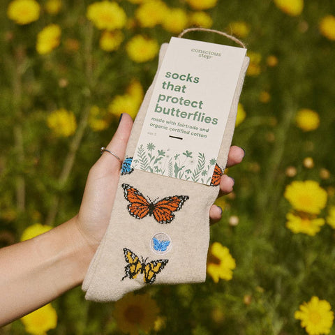 Socks that Protect Butterflies - Beige