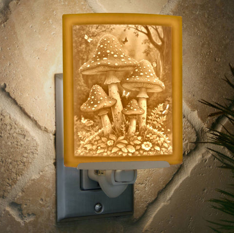 Night Light - Magic Mushrooms Porcelain