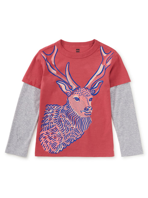 Layered Teed - Regal Deer
