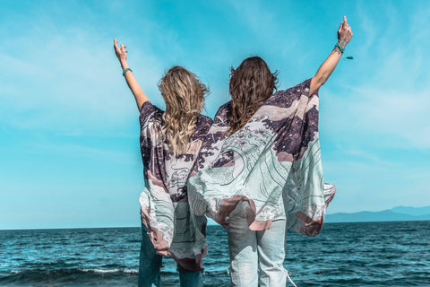 Starduster Bamboo Bohemian Kimono - Moonstruck