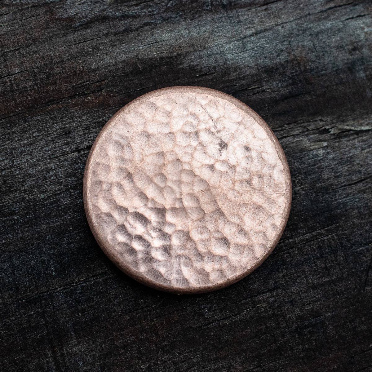 Deluxe Worry Coin - Geometric and Hammered Copper Coin