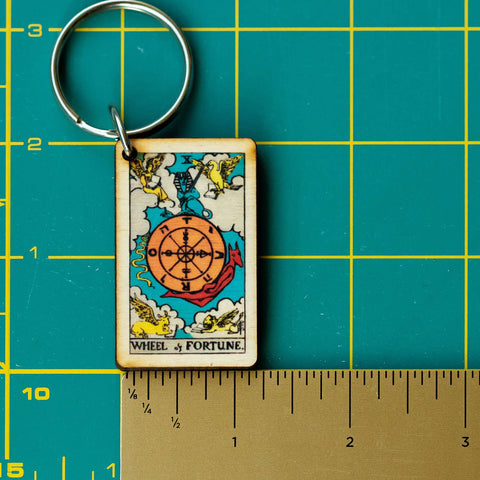 Keychain - Tarot: Wheel of Fortune Full Color Wooden