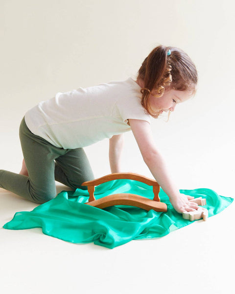 Mini Playsilks - Orange (100% Natural Silk)