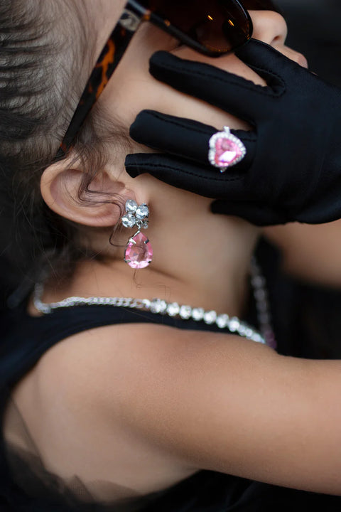 Dress Up - The Marilyn Jewelry Set (Pink/Silver)