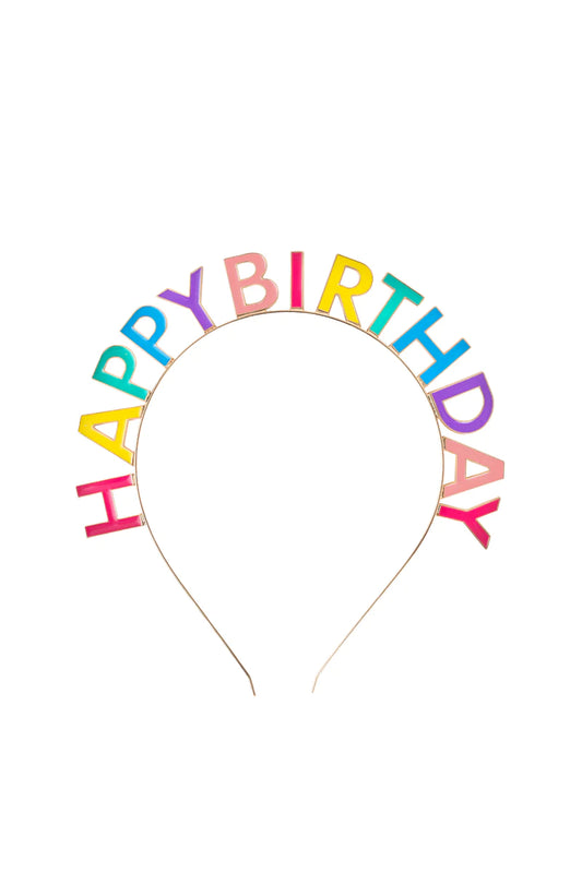 Headband - Happy Birthday Rainbow
