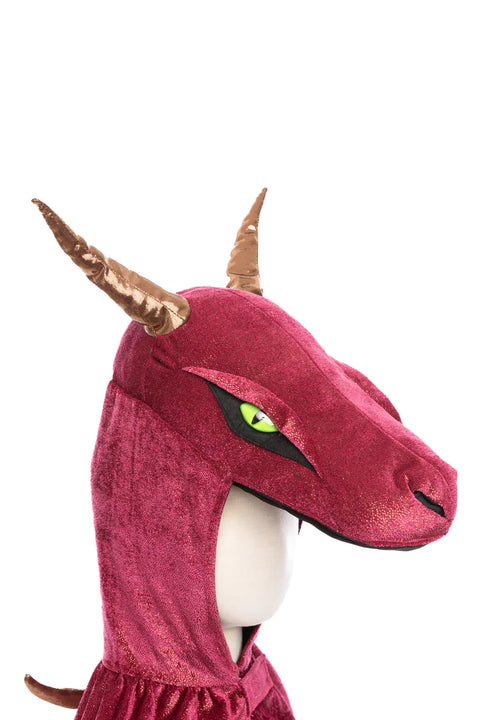 Dress Up - Dragon Cape With Hood Starry Night Red/Copper