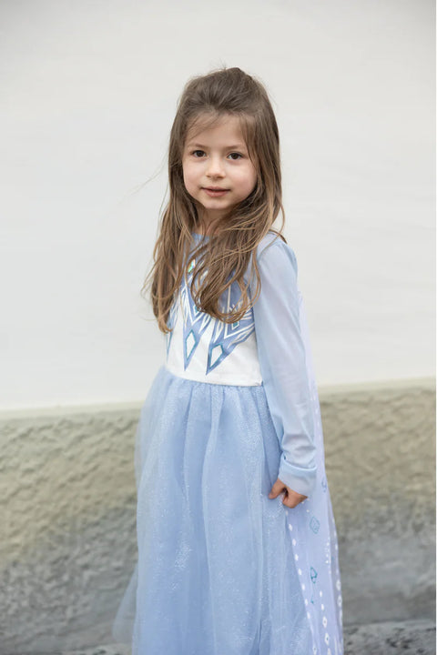 winter princess dress Glowing Snow Princess Costume for Girls Light-Up Magical Dress, 2-3Y