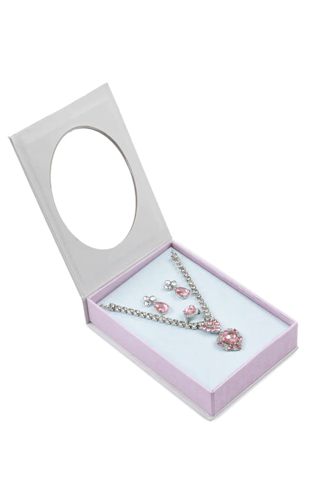 Dress Up - The Marilyn Jewelry Set (Pink/Silver)