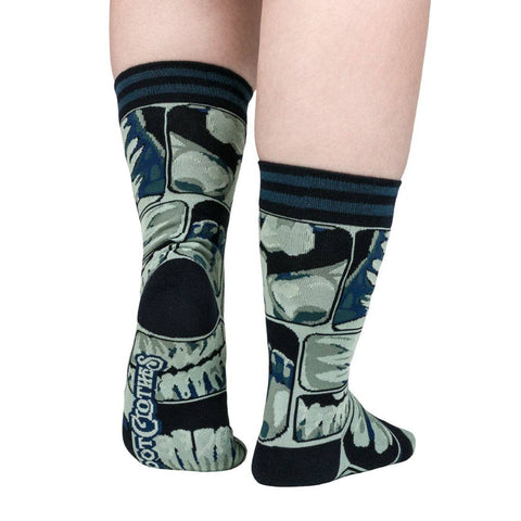 Crew Socks - Too Cool for Flossing Teeth X-Ray