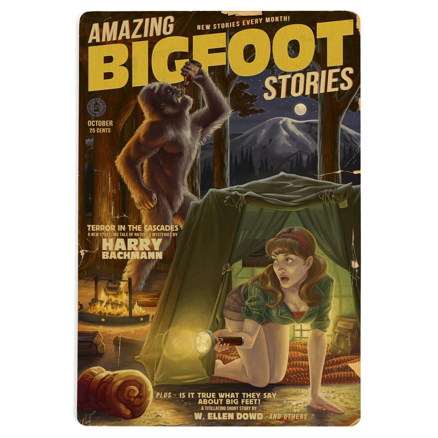 Wood Postcard - Amazing Bigfoot Stories