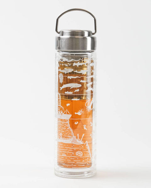 Glass Tea Infuser - Ocean Levels Beneath The Waves