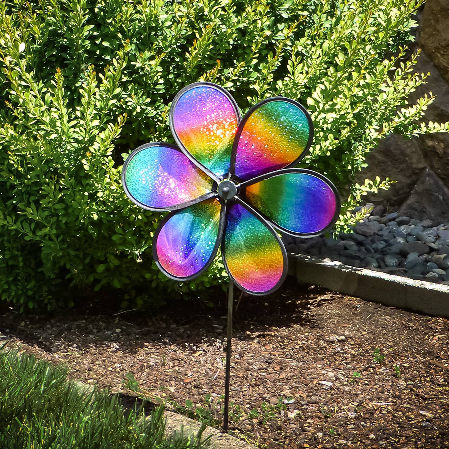 Garden Spinner - Rainbow Whirl Flower