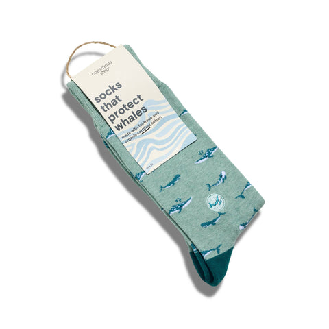 Socks that Protect Whales - Sea Green