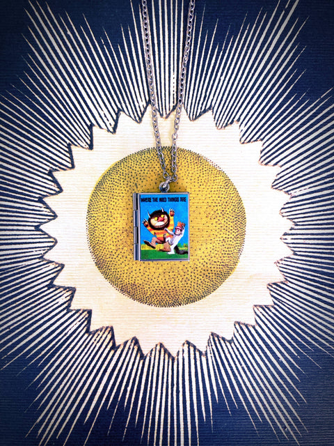 Necklace - Book Locket Where the Wild Things Are: Stainless Steel