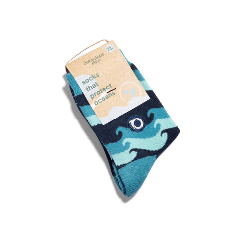 Kids Socks that Protect Oceans - Blue