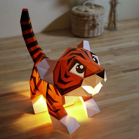 3D PaperCraft - Baby Tiger Lamp