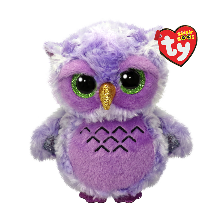 Stuffed Animal - Beanie Boo Owlivia Purple Owl 6"