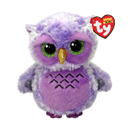 Stuffed Animal - Beanie Boo Owlivia Purple Owl 6"