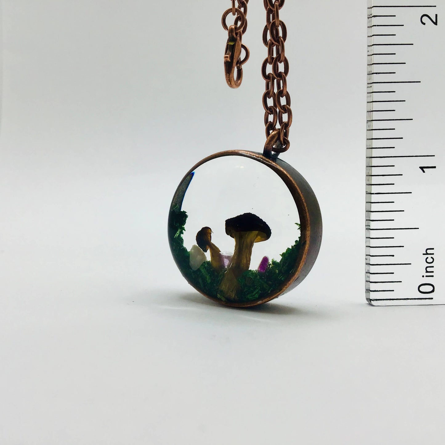 Curiosity Charm Necklace - Real Mushroom Copper # 3899