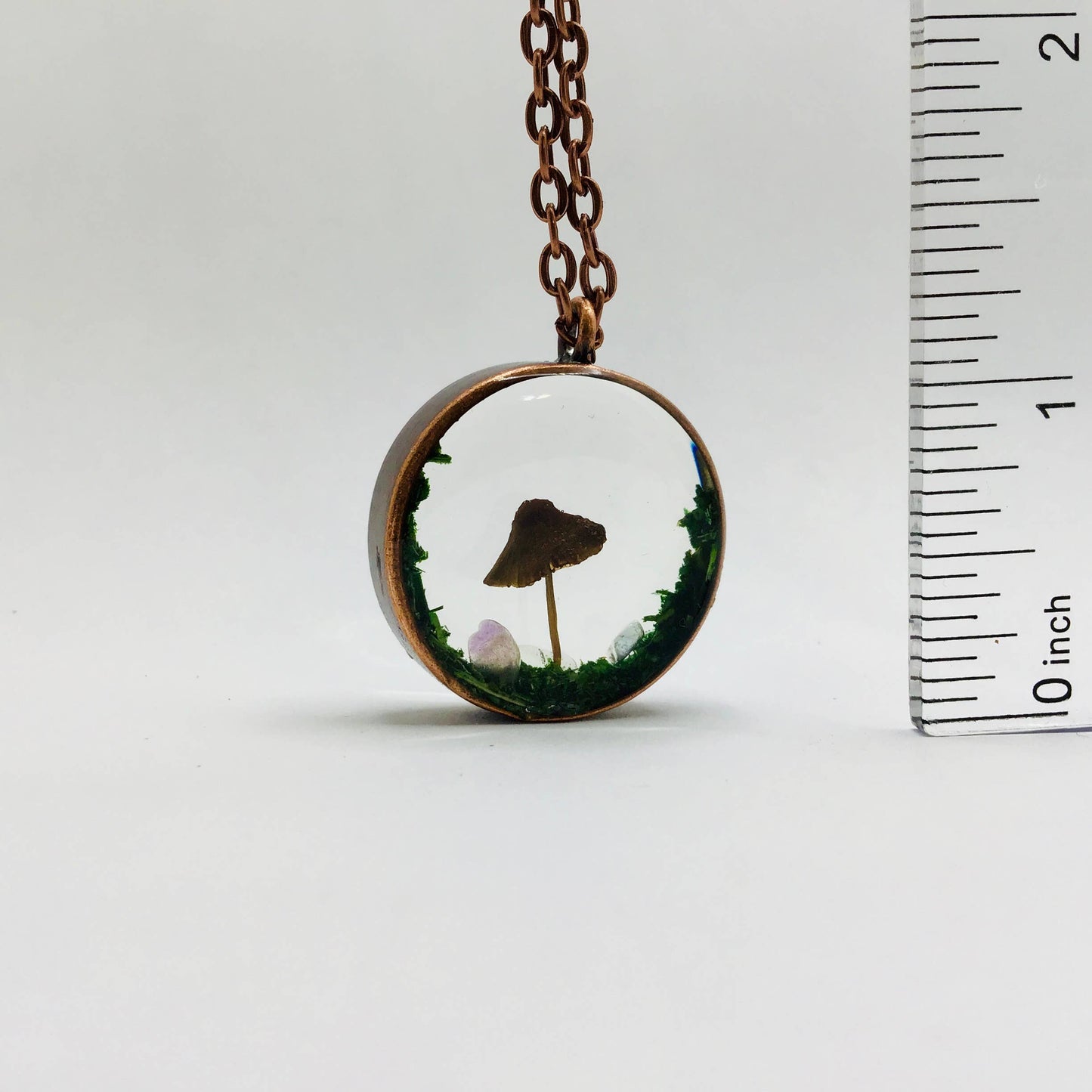 Curiosity Charm Necklace - Real Mushroom Copper # 4023