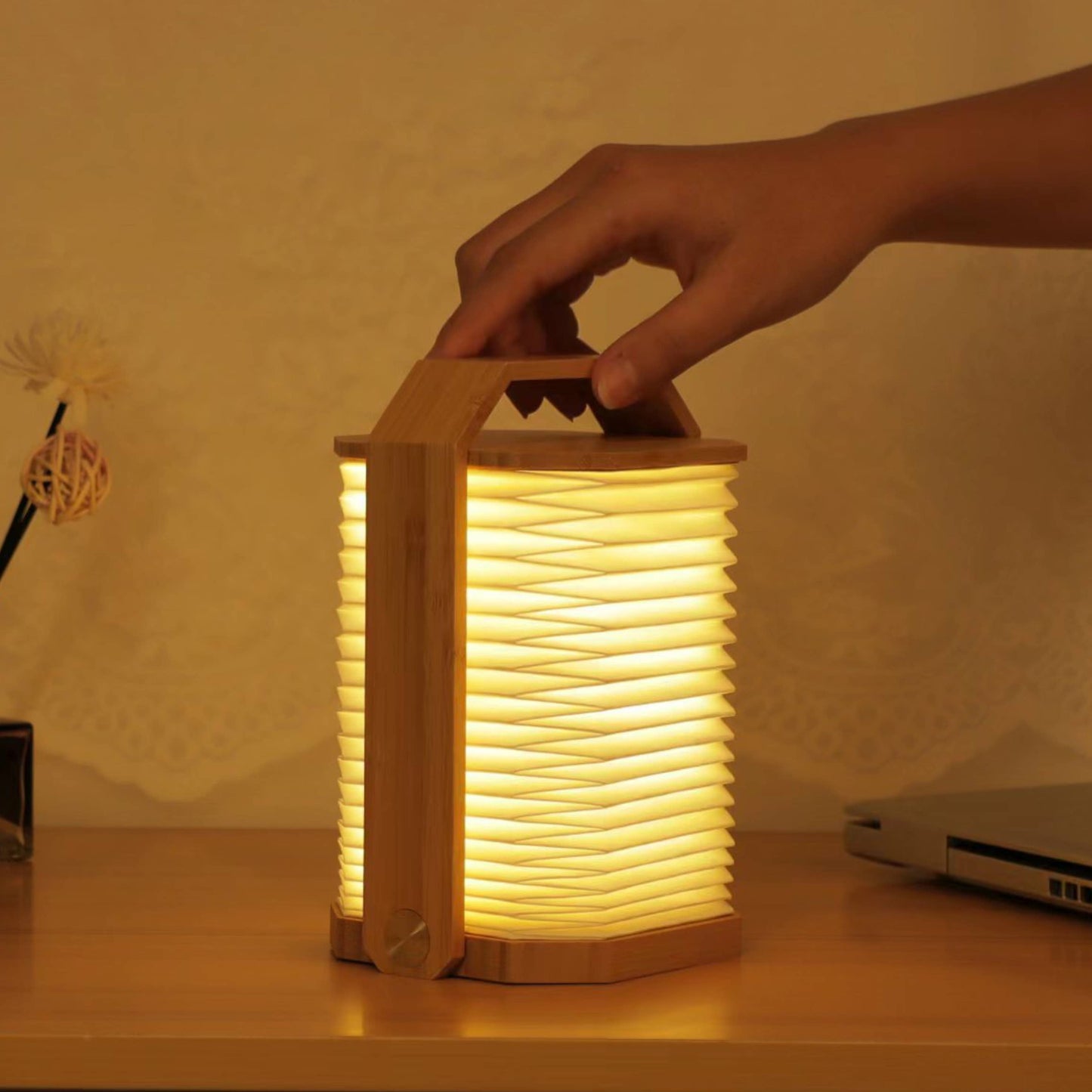 Lamp - Smart Origami Walnut