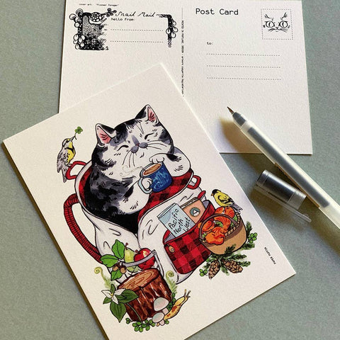 Postcard - Pacific Northwest Forager Cat
