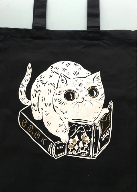 Tote Bag - Book Cat