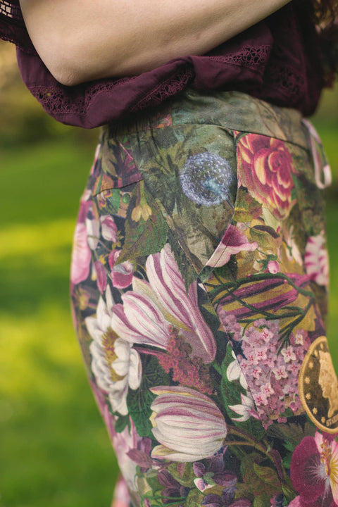 Linen Cropped Artist Pant - Make A Wish w/ Wishbone, Dandelion