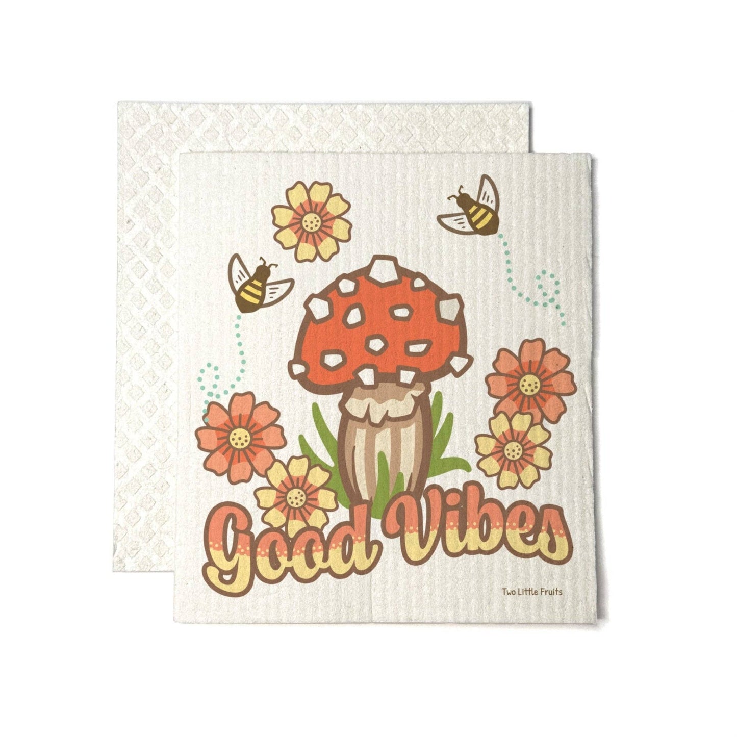 Swedish Dishcloth - Mushroom Good Vibes