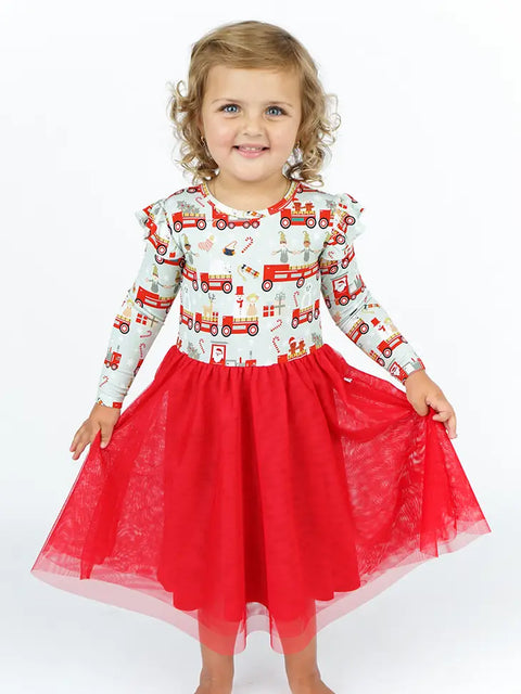 Tulle Twirl Dress - Christmas Train