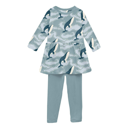 Playtime Outfit Set (Long Sleeve) - Stormy Sea Splashing Whales