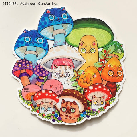 Sticker - Mushroom Cat #31