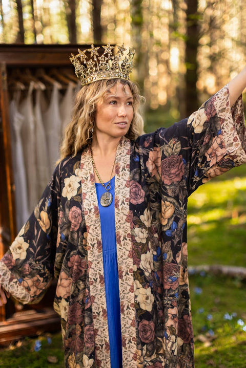 Lionheart Opera Duster - Narnia Inspired Print & Botanicals