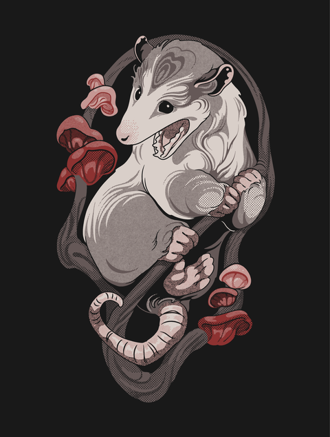 Hoodie (Full Zip) - Awesome Opossum