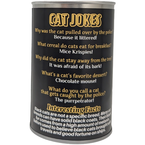 Stuffed Animal  - Salem the Canned Black Cat (Regular Lid)