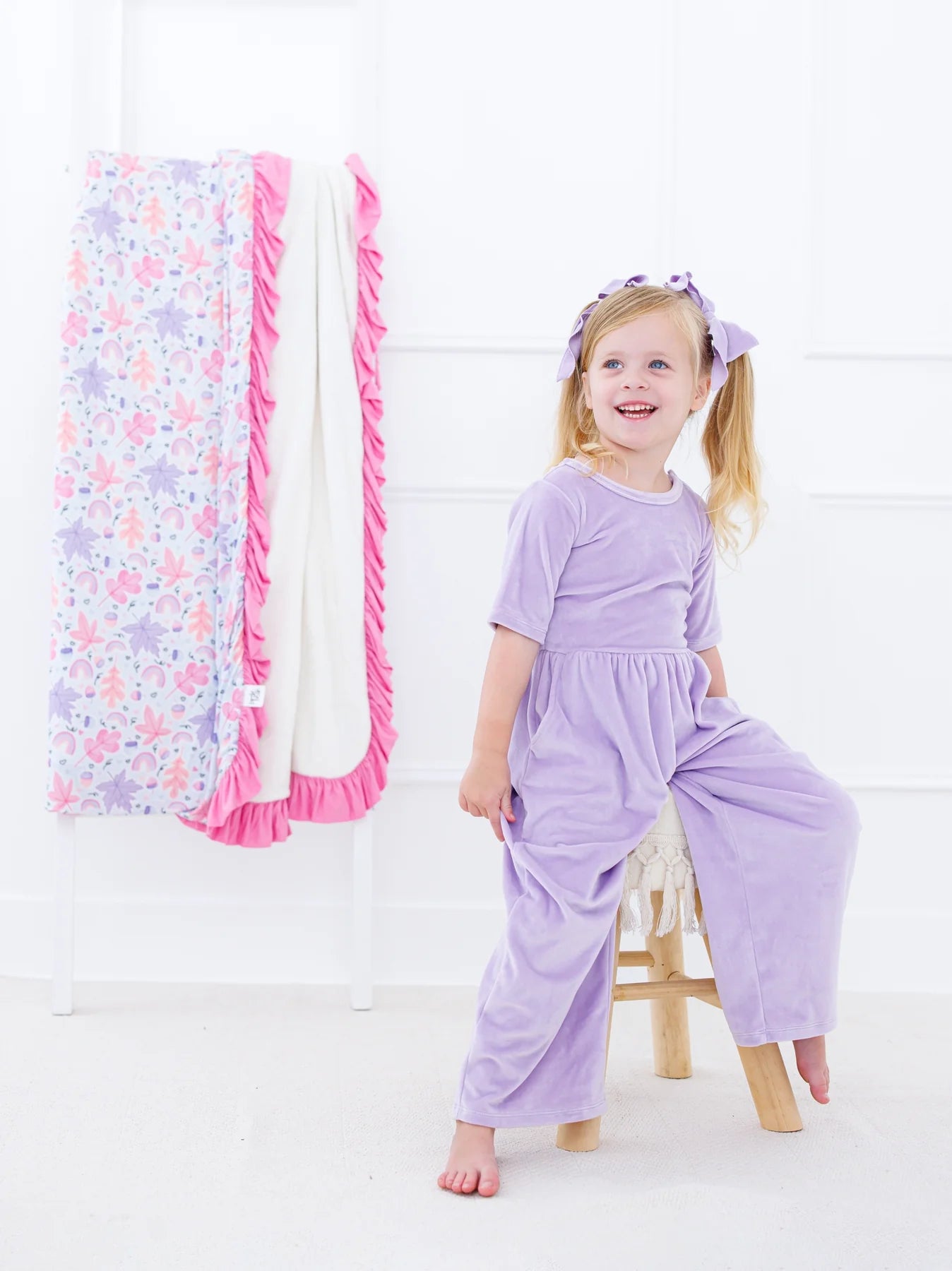 Leggy Jumpsuit - Lavender Velvet