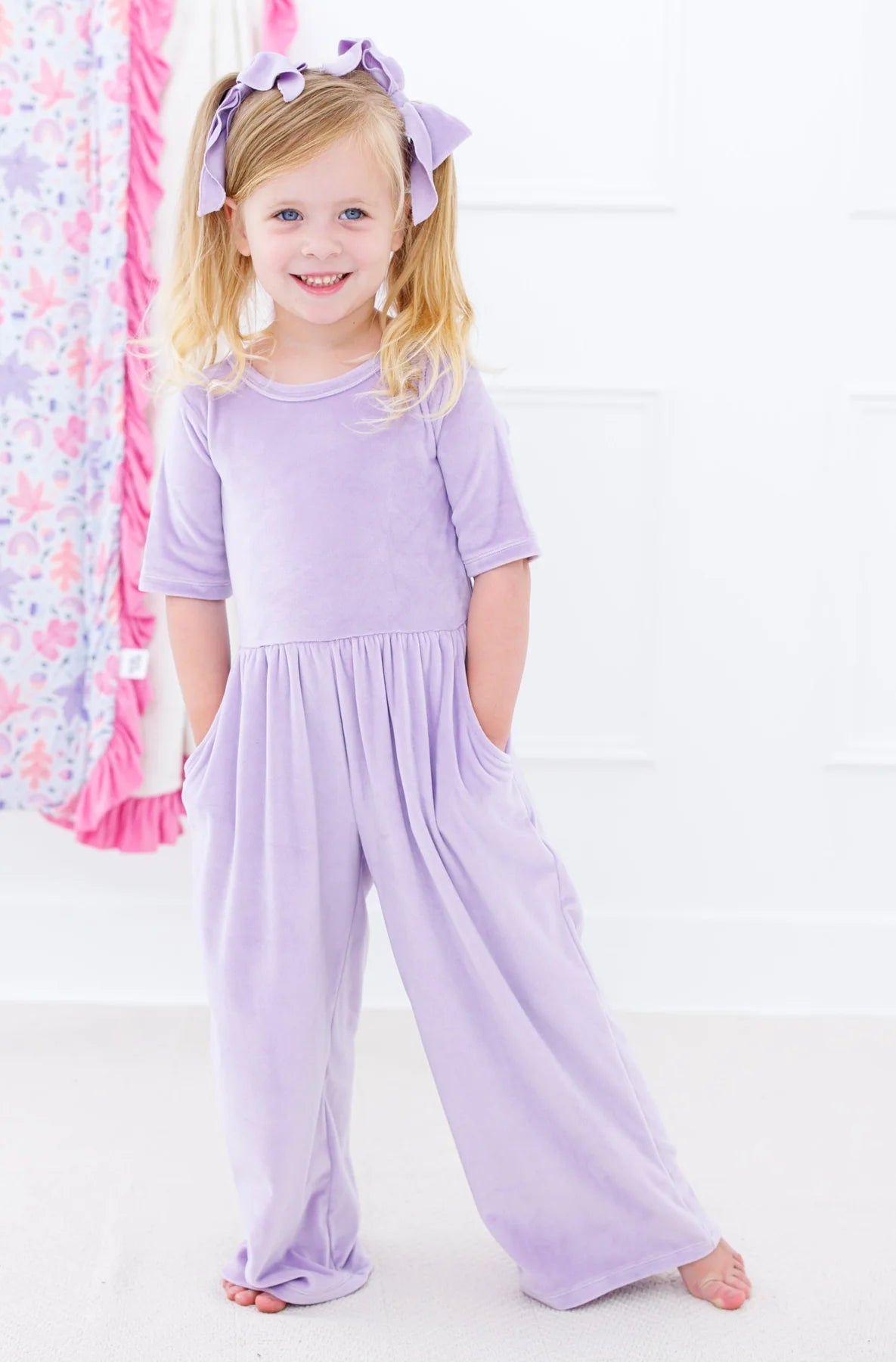 Leggy Jumpsuit - Lavender Velvet