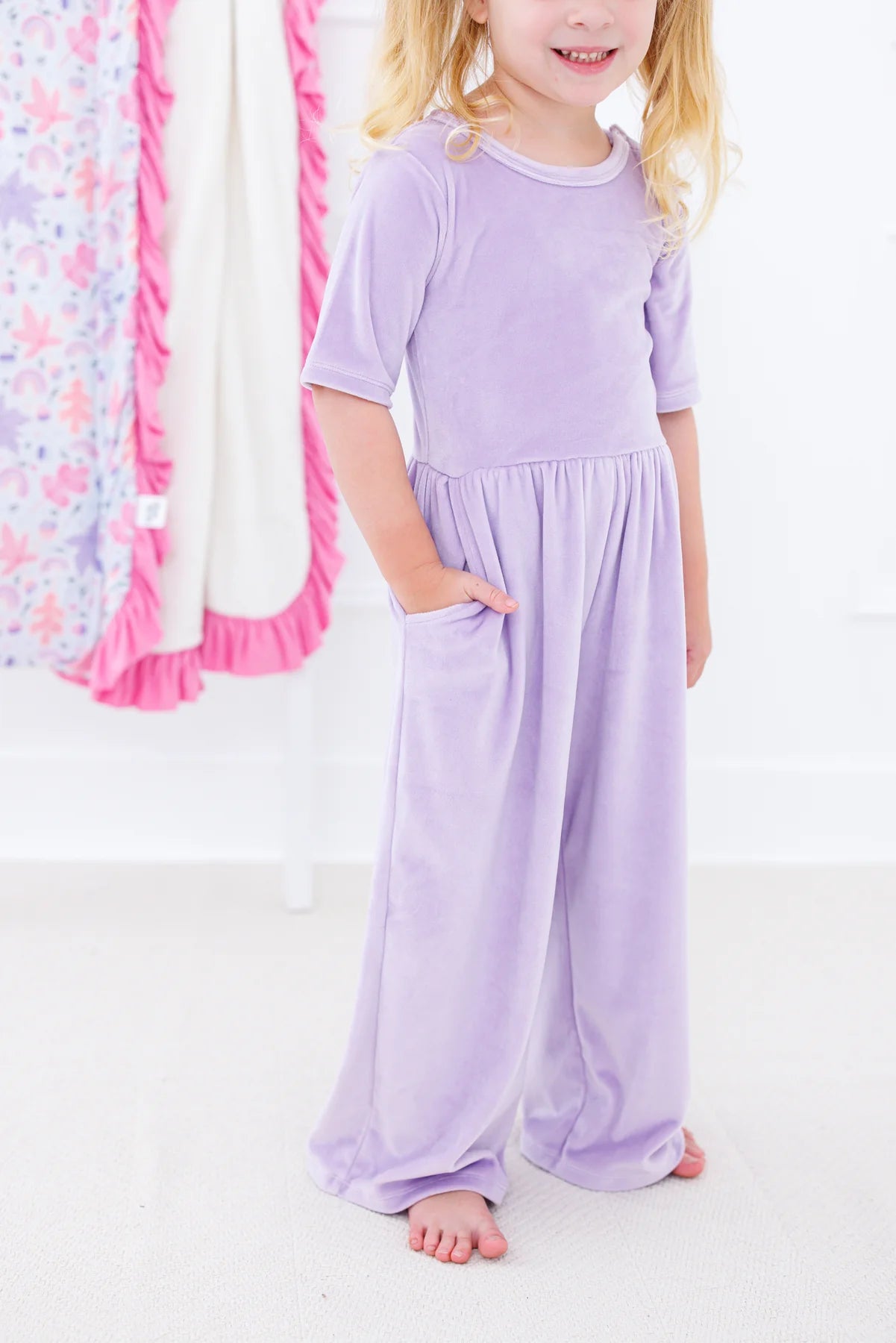 Leggy Jumpsuit - Lavender Velvet