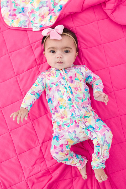 Ruffle Convertible Romper - Dahlia