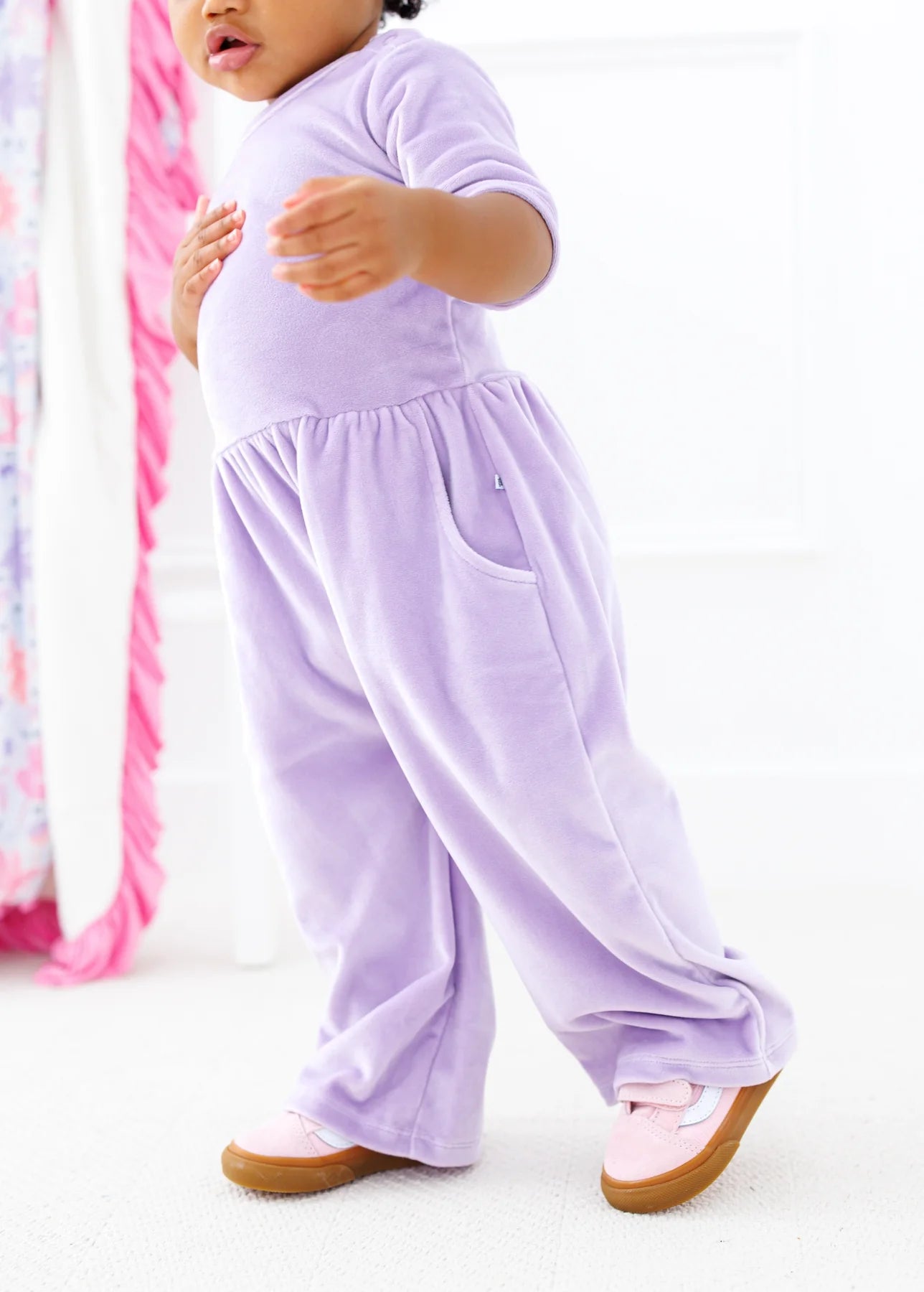 Leggy Jumpsuit - Lavender Velvet