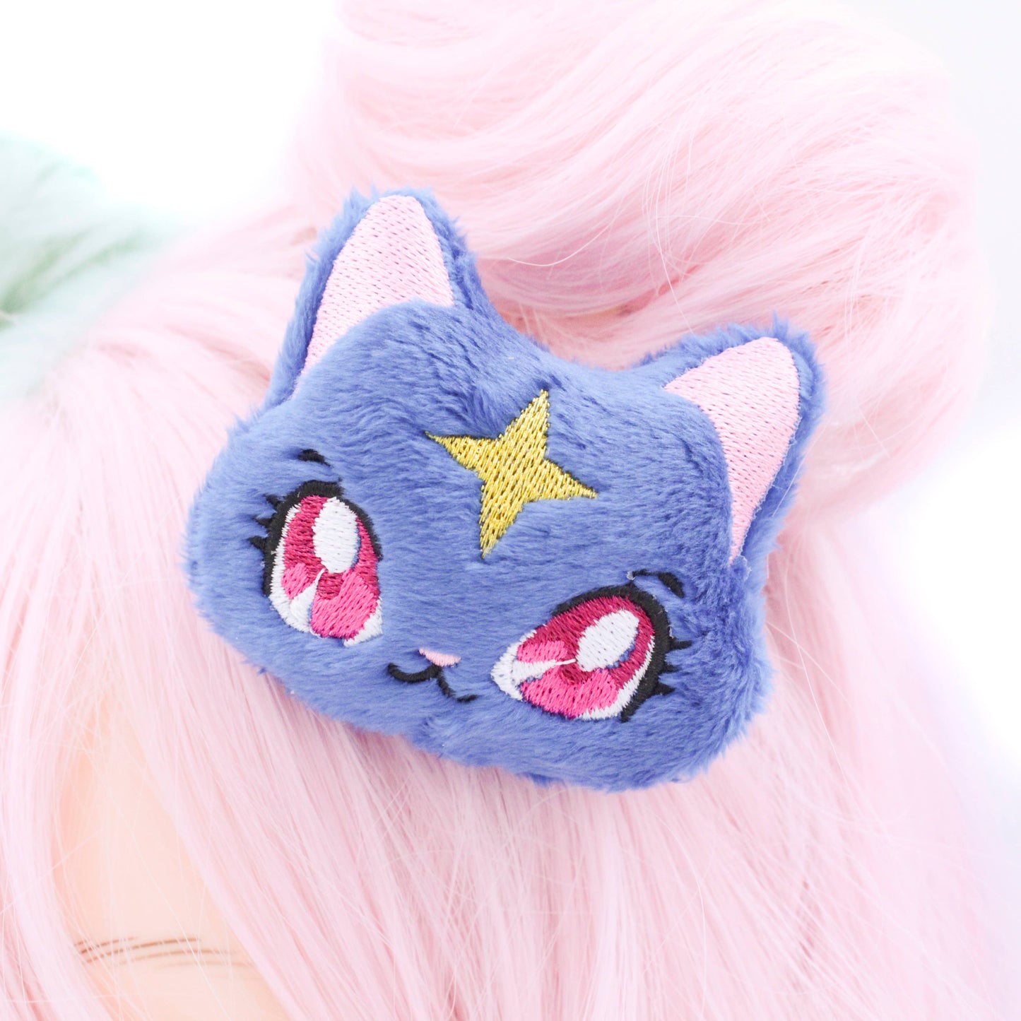 Hair Clip - Plush Anime Style Kawaii Celestial Cat