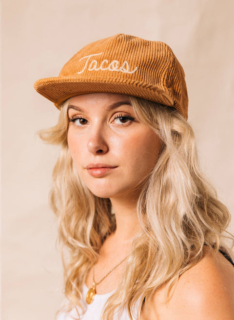 Hat (Corduroy) - Tacos Chainstitch Rust