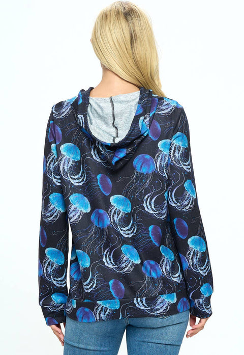 Hoodie - Jellyfish Pullover (Plus Size)