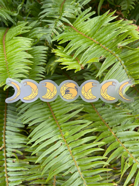 Sticker - Banana Slug Moon Phase Clear